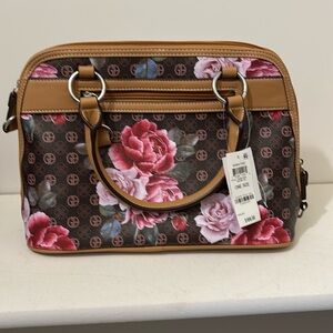 Giani Bernini signature Peonies Dome Satchel